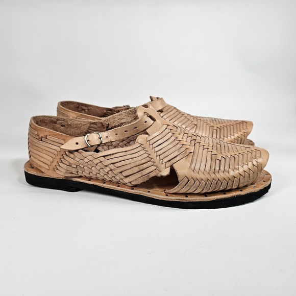 Huarache Woven Leather Sandals Mens 13 Weave Intrecciato Fisherman Rubber Sole main image 8